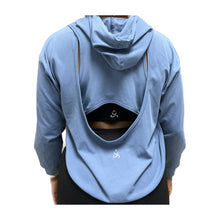 Load image into Gallery viewer, Blue Open Back Hoodie
