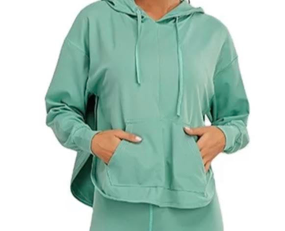 Green Open Back Hoodie